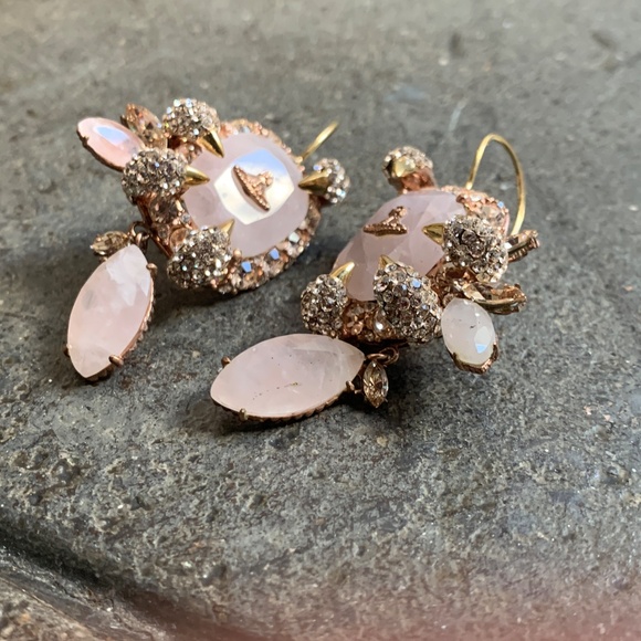 Vivienne Westwood INSANE Rare Claw Series Swarovski Crystal and Stone Earrings - Picture 6 of 11